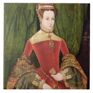 Carreau En Céramique Portrait d'une femme, âgé 16, précédemment