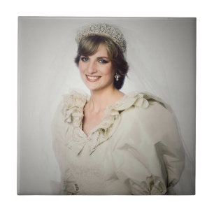 Carreau En Céramique Portrait mariage Princess Diana stylisé