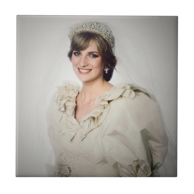 Carreau En Céramique Portrait mariage Princess Diana stylisé (Devant)