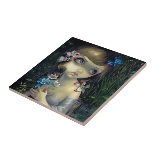 Carreau En Céramique "Portrait tuile d'Ophélie" (Côté)