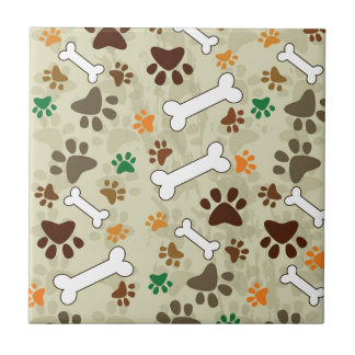 Carreau En Céramique pows et os de chien