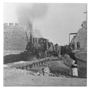 Carreau En Céramique Premier train passant par le mur de Pékin, ch