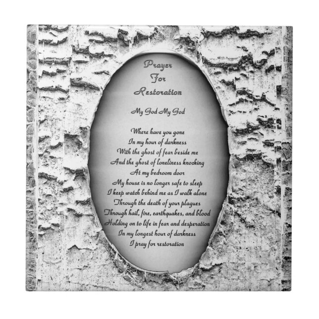 Carreau En Céramique Prière Pour La Restauration (Devant)