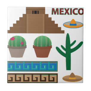 Carreau En Céramique pyramide mexicaine