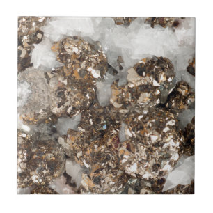 Carreau En Céramique Pyrite et quartz
