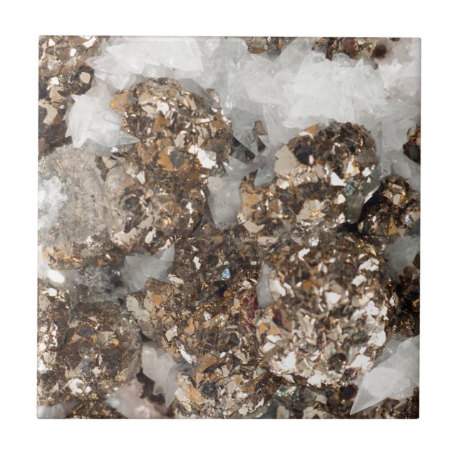 Carreau En Céramique Pyrite et quartz (Devant)