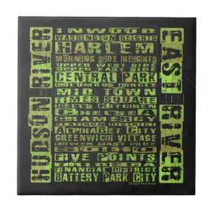 Carreau En Céramique Quartiers de New York Vert