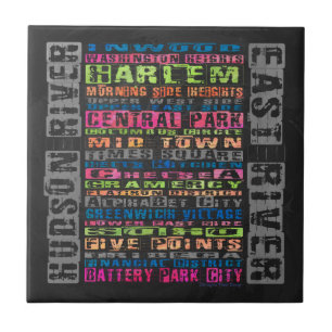 Carreau En Céramique Quartiers de NYC Rainbow