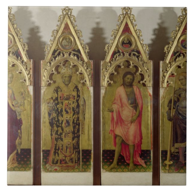 Carreau En Céramique Quatre saints du Quaratesi Polyptych : Magnétique (Devant)