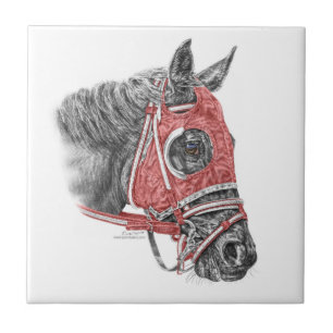Carreau En Céramique Race Horse Portrait Soies