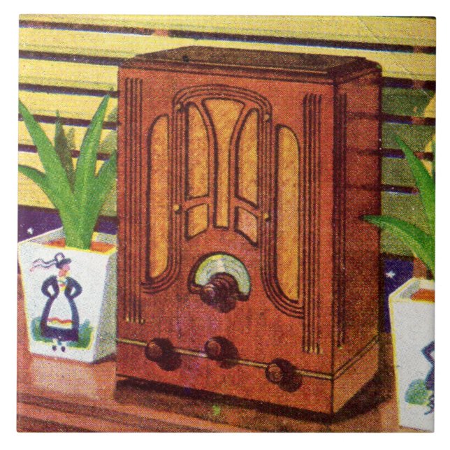 Carreau En Céramique Radio-cathédrale 1937 (Devant)