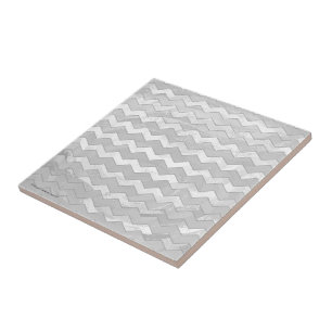 Carreau En Céramique Rainy Sky Grey Chevron Motif