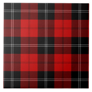 Carreau En Céramique Ramsay tartan rouge noir plaid
