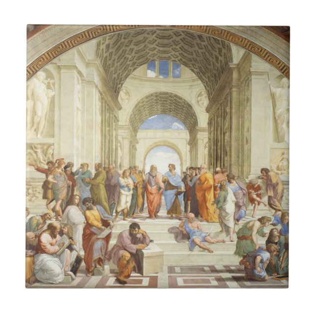 Carreau En Céramique Raphael - L'école d'Athènes 1511 (Devant)