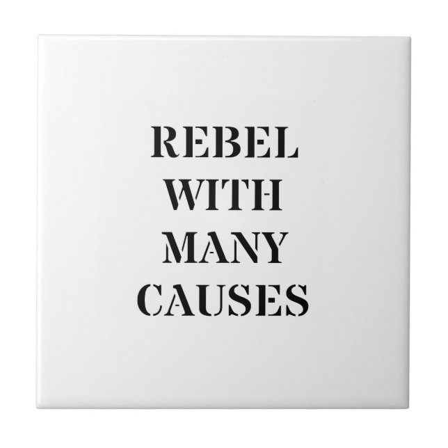 Carreau En Céramique Rebel avec de nombreuses causes (Devant)