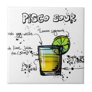 Carreau En Céramique Recette aigre de cocktail de Pisco