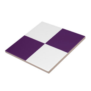 Carreau En Céramique Rectangles royales violettes et blanches