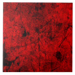 Carreau En Céramique Red Black grunge art graphique numérique abstrait