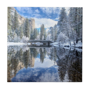 Carreau En Céramique Réflexion d'hiver chez Yosemite
