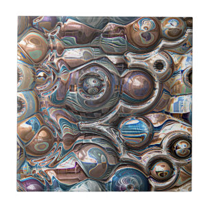 Carreau En Céramique Réflexions 3D de cuivre