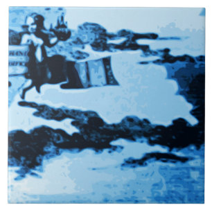 Carreau En Céramique Regard vintage A5 de Delftware de bateaux