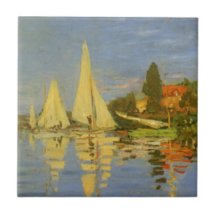 Carreau En Céramique Regatta à Argenteuil par Claude Monet