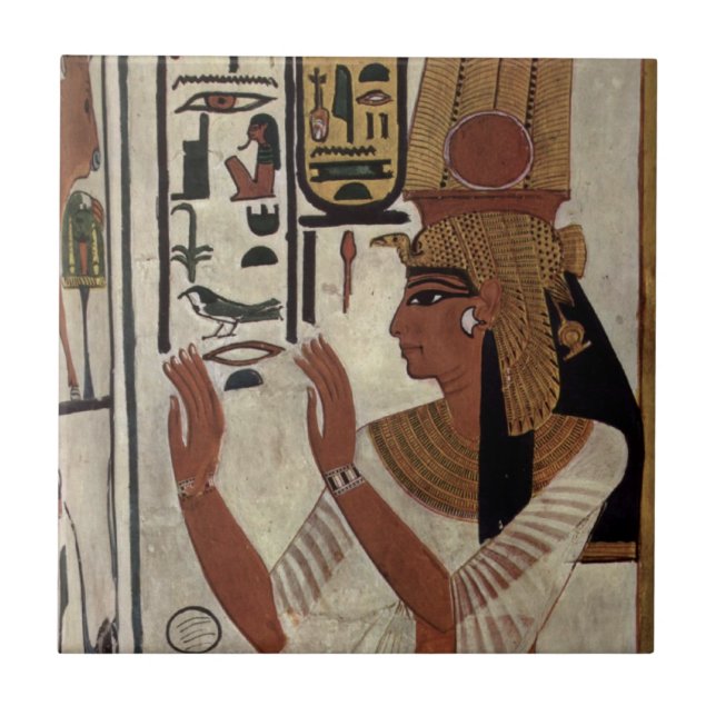 Carreau En Céramique Reine égyptienne antique [Nefertari] (Devant)