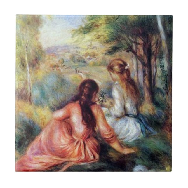 Carreau En Céramique Renoir : Dans le pré (Devant)
