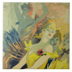 Carreau En Céramique Reproduction d'une publicité par affichage "à