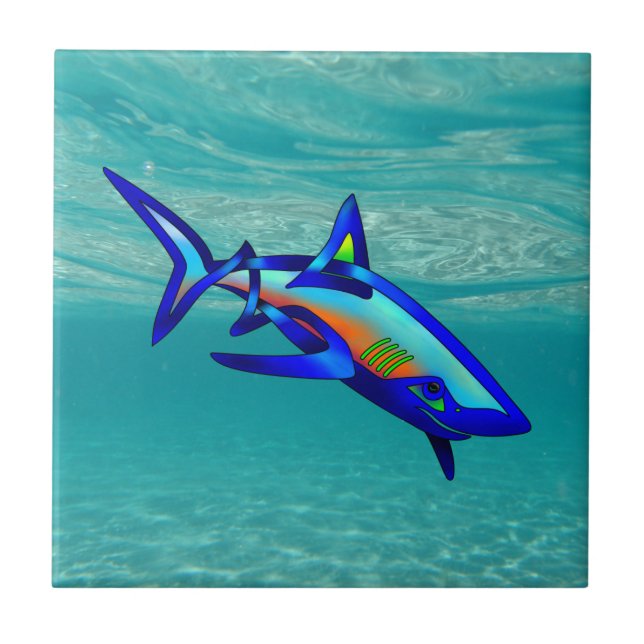 Carreau En Céramique Requin de piscine (Devant)