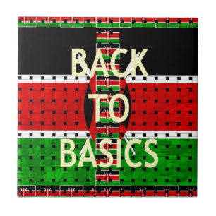 Carreau En Céramique Retour aux bases : Kenya Drapeau Thème du tissage