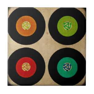 Carreau En Céramique Rétro album de disque vinyle 45