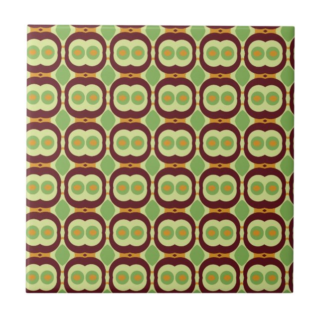 Carreau En Céramique Rétro conception des années 1970 avec le petit (Devant)