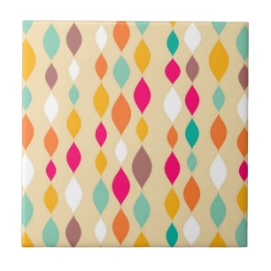 Carreau En Céramique Rétro motif d'abrégé sur style
