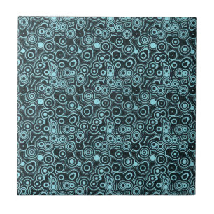 Carreau En Céramique Rétro motif de turquoise