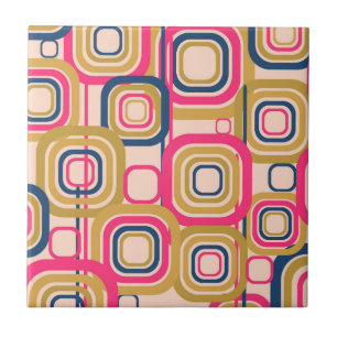 Carreau En Céramique Rétro motif génial coloré