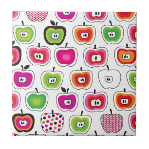 Carreau En Céramique Rétro motif mignon de pomme