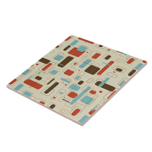 Carreau En Céramique Rétro motif vintage d'art déco (Côté)