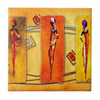 Carreau En Céramique Rétros cadeaux vintages 01 de style de l'Afrique