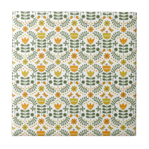 Carreau En Céramique Rétros fleurs européennes