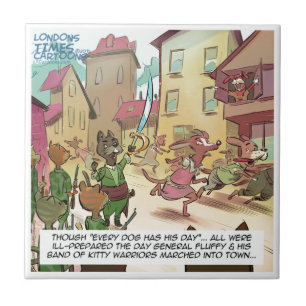 Carreau En Céramique Rick London Dessins Animés Chats Contre Chiens Drô