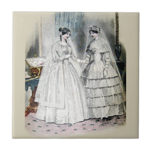 Carreau En Céramique Robe Mariage victorienne deux femmes
