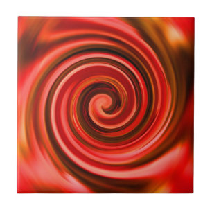 Carreau En Céramique Robe rouge jaune flâne Abstrait Carrelage d'art