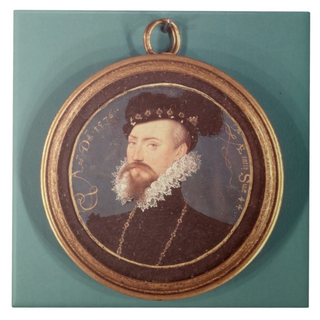 Carreau En Céramique Robert Dudley, comte de Leicester (c.1532-88) 1576 (Devant)