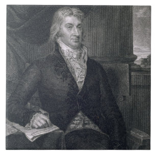 Carreau En Céramique Robert R. Livingston, gravé par E. le Mackenzie