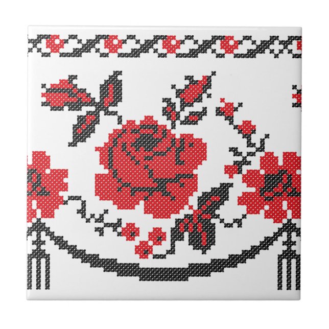 Carreau En Céramique Rose (Devant)