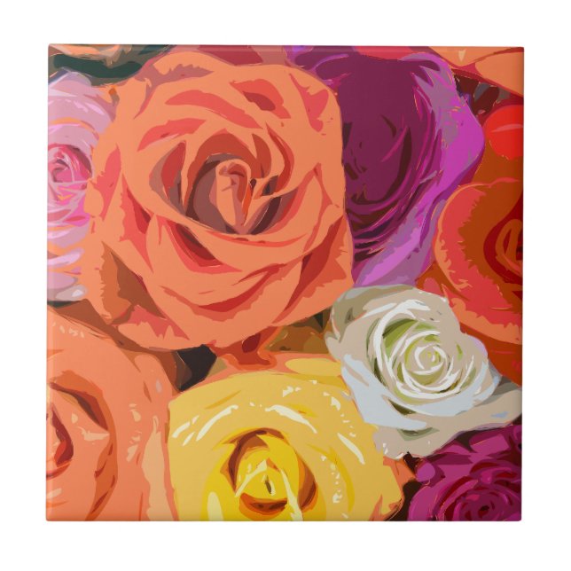 Carreau En Céramique Rose (Devant)