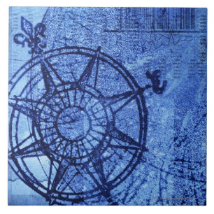 Carreau En Céramique Rose de compas antique