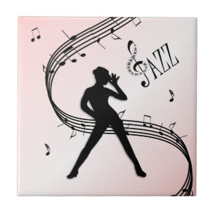 Carreau en céramique rose de danse jazz