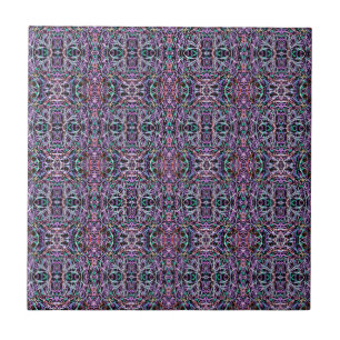 Carreau En Céramique Rose violet géométrique
